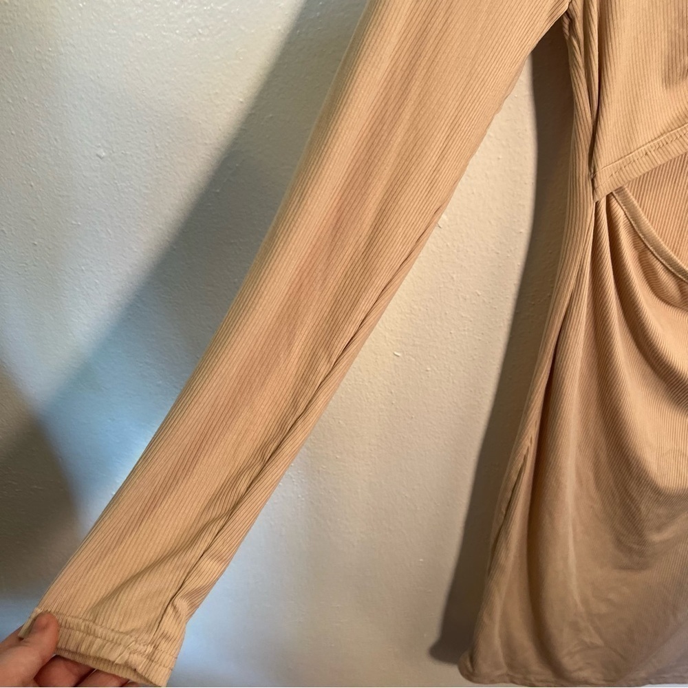 Birch and Stone Ribbed Mini Dress Beige - Picture 8 of 13